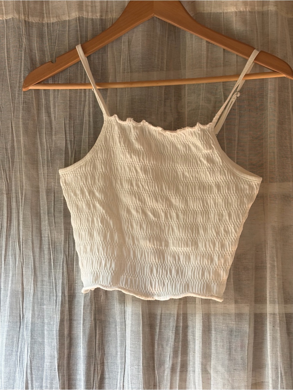 Only White Smocked Cami Top - Classic Women's Tank S